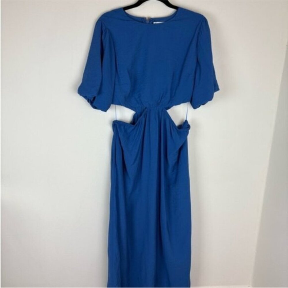 Blue Cutout Mini Dress